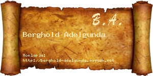 Berghold Adelgunda névjegykártya